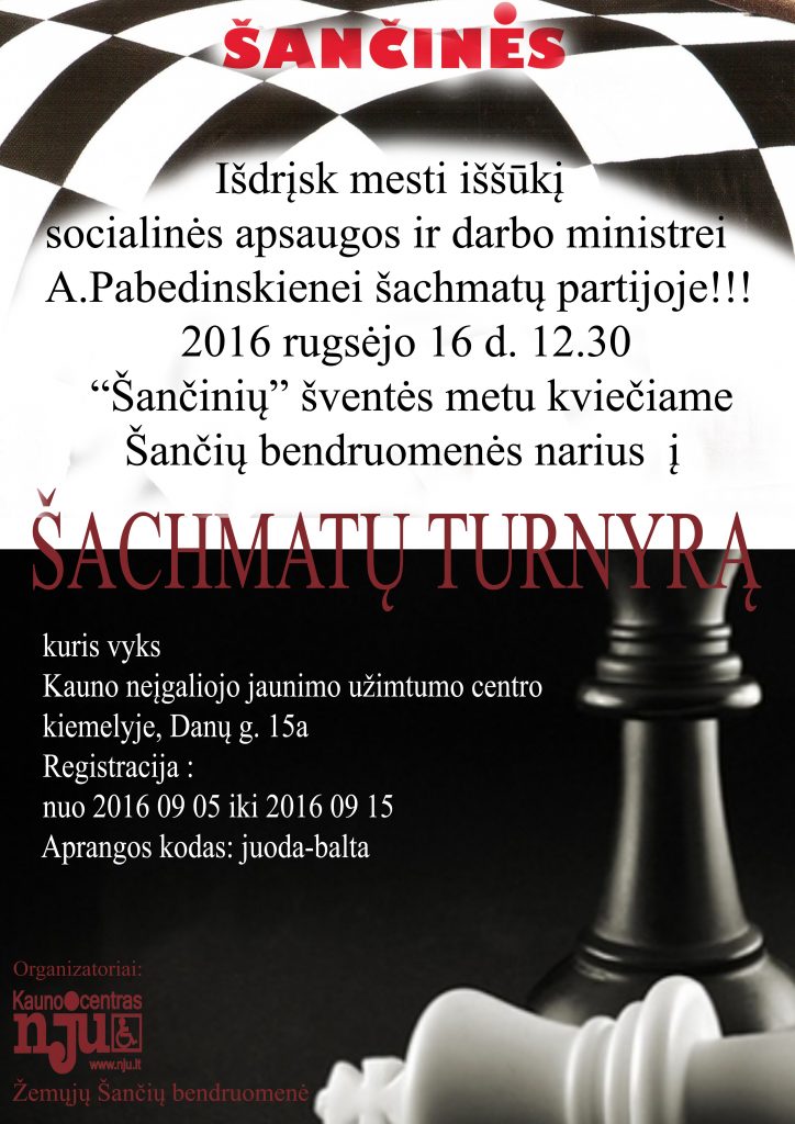 Šančinių šachmatų turnyras 2016 09 16